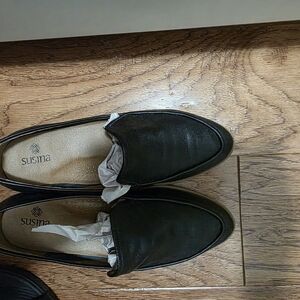Black Leather Loafters